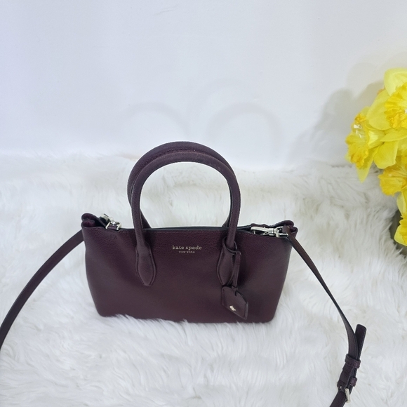 Kate Spade Eva Small Top Zip Satchel in Cherrywood Red - Picture 12 of 12